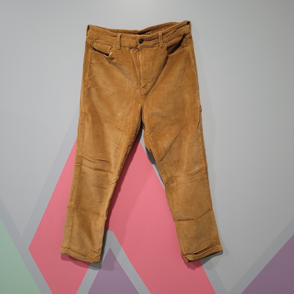 Yellow corduroy mom jeans